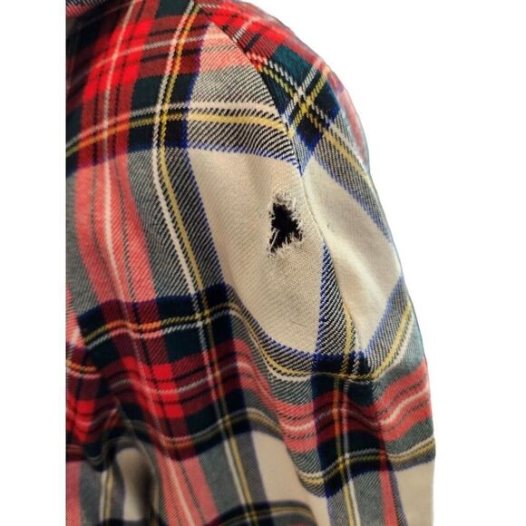 Vintage Mod Red White Plaid Reversible Patent Vinyl Raincoat Wool Swing Coat - Picture 4 of 13